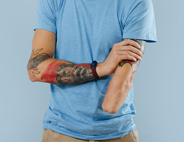 Male amputation patient who found relief for phantom and residual limb pain.